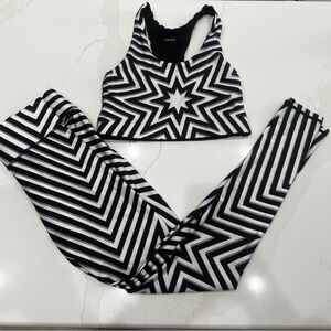 Terez Monochrome Striped Activewear Set